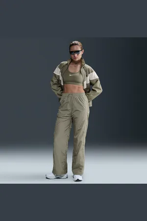 Nike Windrunner geweven damesbroek met hoge taille en open zomen