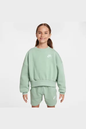 Nike Sportswear Club Fleece sweatshirt met ronde hals en recht design voor meisjes