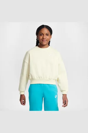 Nike Sportswear Club Fleece sweatshirt met ronde hals en recht design voor meisjes