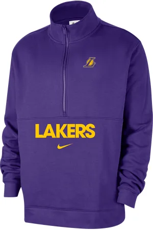 Nike Los Angeles Lakers Club Courtside NBA herentop met halflange rits