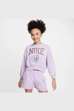Nike Sportswear Club sweatshirt van sweatstof met ronde hals voor meisjes