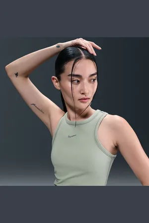 Nike One Fitted cropped tanktop met Dri-FIT voor dames