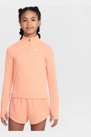 Nike Dri-FIT meisjestop met lange mouwen en korte rits