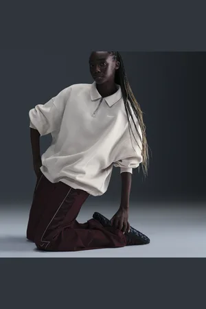 Nike Sportswear Phoenix Fleece oversized damespolo met korte rits