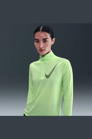 Nike Swoosh Dri-FIT hardlooptussenlaag met halflange rits voor dames