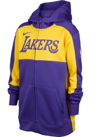 Nike Los Angeles Lakers Showtime Dri-FIT NBA-hoodie met rits over de hele lengte voor kids