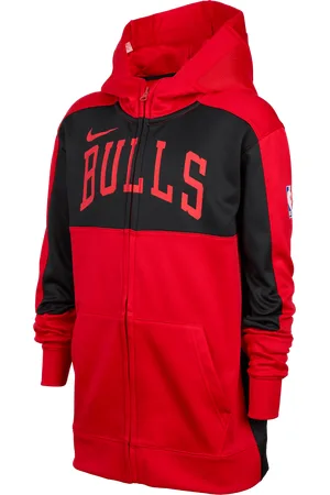 Nike Chicago Bulls Showtime Dri-FIT NBA-hoodie met rits over de hele lengte voor kids