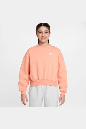 Nike Sportswear Club Fleece sweatshirt met ronde hals en recht design voor meisjes
