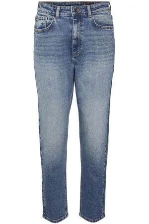 Noisy May Nmmoni Cropped High-waist Straight Fit Jeans