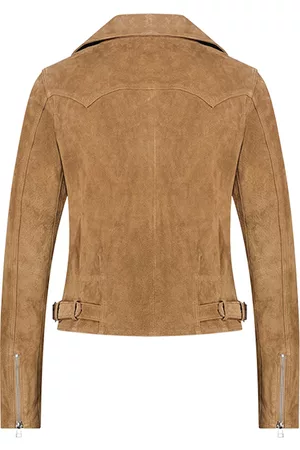GOOSECRAFT Dames Leren jassen - Jupiter Biker Cedar Brown Jassen