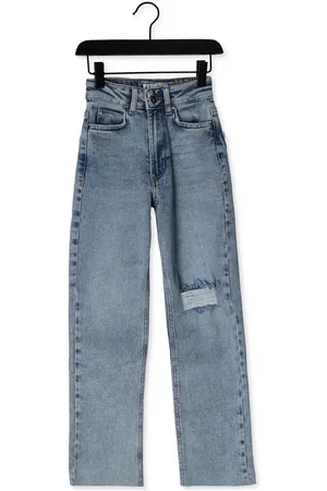 Hound Lichtblauwe Straight leg jeans Ripped Denim Meisjes