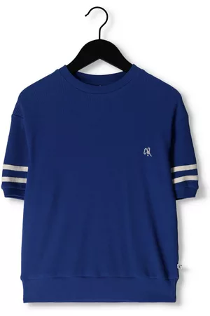 CarlijnQ Jongens Sweaters - T-shirt Marbles - Sweater Short Sleeve WT Embroidery + Taping Jongens