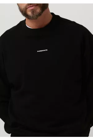 Purewhite Trui Crewneck With Small Logo ON Chest AND BIG Back Print Heren