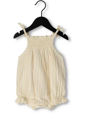 Quincy Mae Smocked Woven Romper Baby