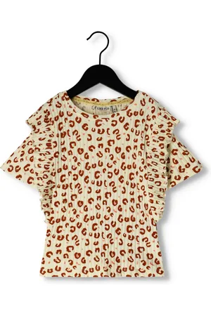 Like Flo Meisjes Tops & T-shirts Fancy Rib Aop Ruffle Top - - Maat 104