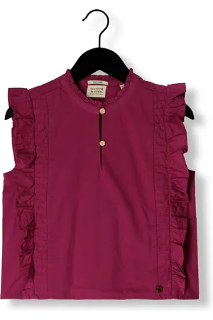 Scotch&Soda Meisjes Tops & T-shirts Sleeveless Lightweight Cotton Top - - Maat 128