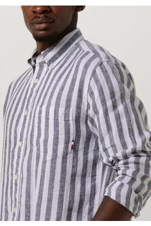 Tommy Hilfiger Heren Casual Overhemden - Casual overhemd Breton Linen Stripe CF Shirt Heren