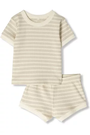 Quincy Mae Baby Rompertjes - Ribbed Shortie Set Baby