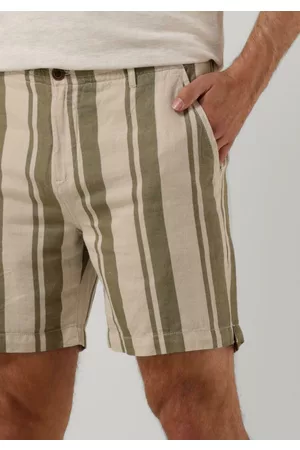 Cast Iron Heren Shorts - Korte broek Chino Shorts Linen Stripe Heren