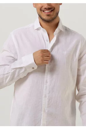 Vanguard Heren Lange Mouwen Overhemden - Casual overhemd Long Sleeve Shirt Linen Cotton Blend Heren