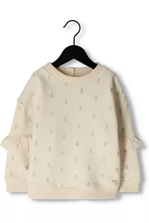 baje studio Meisjes Ruches Truien - Sweater Sweater Embro Flower Ruffled Sleeve Meisjes