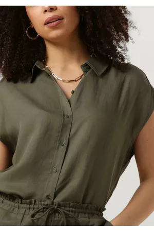 ANOTHER LABEL Dames Overhemden - Blouse Benoite Tencel Shirt S/S Dames
