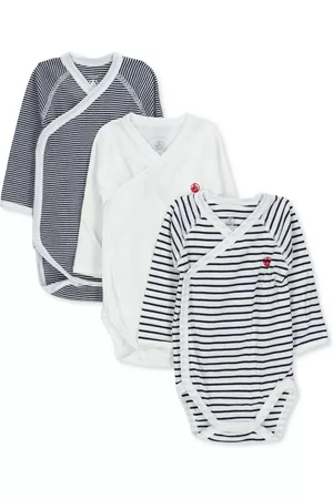 Petit Bateau Baby Rompers 3 Bodies Naiss Ml - - Maat 46