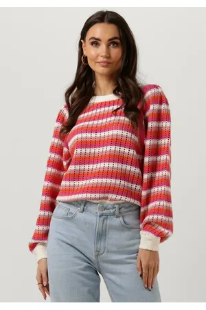 FREEBIRD Dames Truien & Vesten Knit-point-stripe-cot-23-1 - - Maat XL