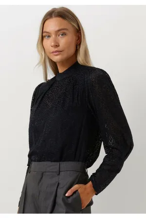 Scotch&Soda Dames Blouses Mock Neck Top With Open Back Detail - - Maat 34