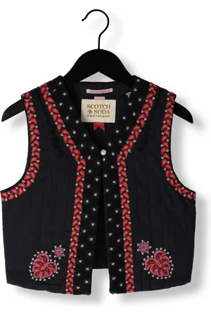 Scotch&Soda Meisjes Blazers Shorter-length Embroidered Gilet - - Maat 116