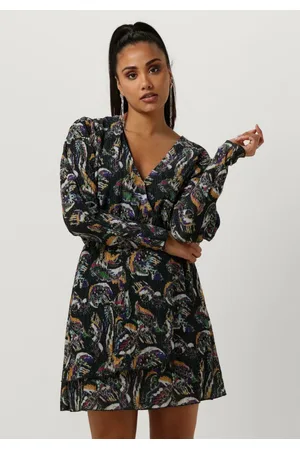 Alix the label Dames Kleedjes Ladies Knitted Paisley Lurex Dress - - Maat XS