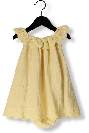 Quincy Mae Baby Kleedjes Isla Dress Lemon - - Maat 104/110