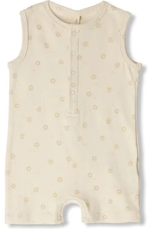 Quincy Mae Baby Boxpakken Ribbed Henley Romper Suns - - Maat 62/68