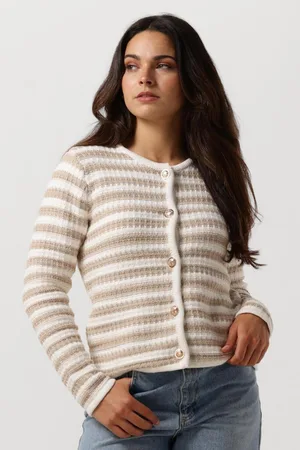 Neo Noir Dames Truien & Vesten Limone Stripe Knit Jacket - - Maat 38