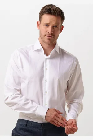 Profuomo Heren Hemden Fine Twill - Slim Fit - Non Iron Extra Long Sleeve - - Maat 37