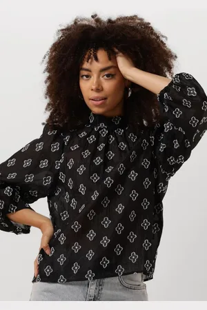 Minus Dames Blouses Agina Round Neck Blouse - - Maat 34