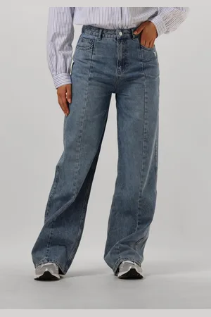 Alix the label Dames Jeans Ladies Woven Soft Denim Wide Leg Pants - - Maat XS