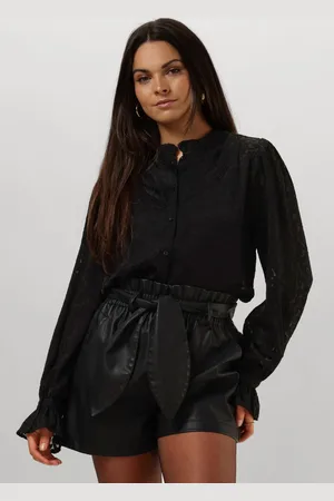 POM Amsterdam Dames Blouses Blouse - Hearts Black - - Maat 34