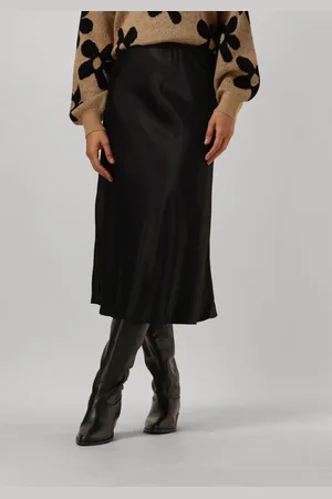 POM Amsterdam Dames Rokken Satin Black - - Maat 34