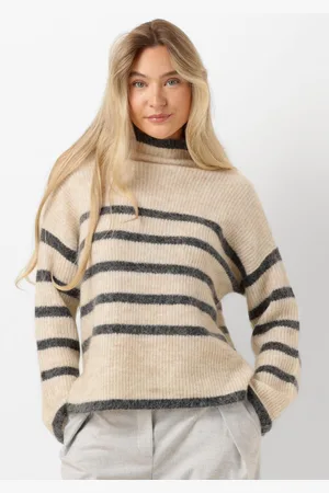 Second Female Dames Truien & Vesten Ovalis Knit T-neck - - Maat XL
