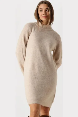 SELECTED Dames Kleedjes Slflulu Ls High Neck Knit Dress - - Maat XL