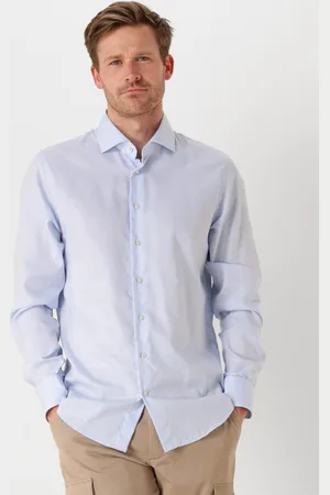 Profuomo Heren Hemden Fine Twill - Slim Fit - Non Iron Extra Long Sleeve - - Maat 37