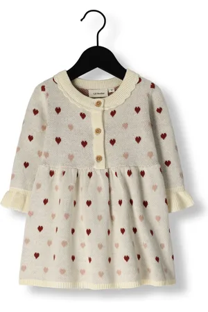 Lil Atelier Baby Kleedjes Nbfsaran Ls Knit Dress Heart Lil - - Maat 56