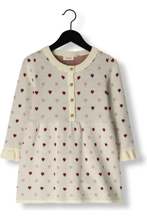 Lil Atelier Baby Kleedjes Nmfsaran Ls Knit Dress Heart - - Maat 104