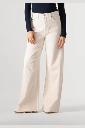 Tommy Hilfiger Dames Jeans Tjw Ecru Wide Leg - - Maat 30/32