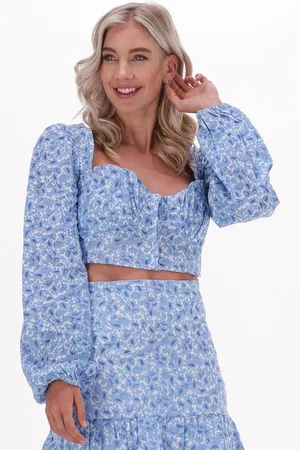 NA-KD Dames Blouses Organic Gathered Detail Long Sleeve Blouse - - Maat 34