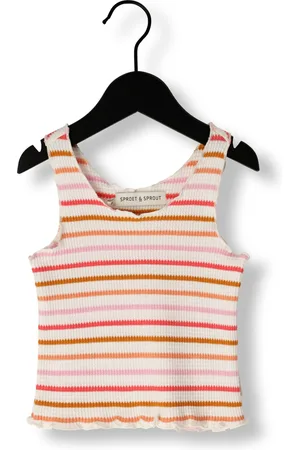 Sproet & Sprout Meisjes Tops & T-shirts Cropped Singlet Waffle Stripes - - Maat 110