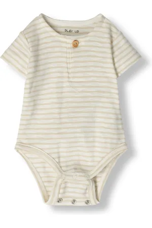 PLAY UP Baby Rompers Striped Rib Flame Body - - Maat 50