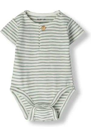 PLAY UP Baby Rompers Striped Rib Flame Body - - Maat 50