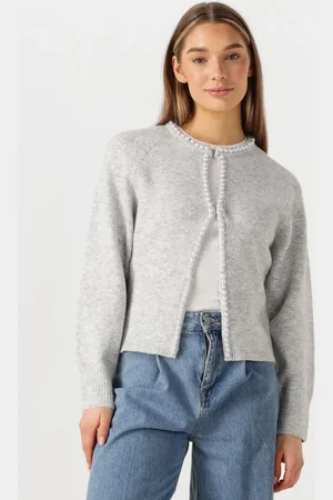 Neo Noir Dames Truien & Vesten Lily Pearl Knit Cardigan - - Maat 34